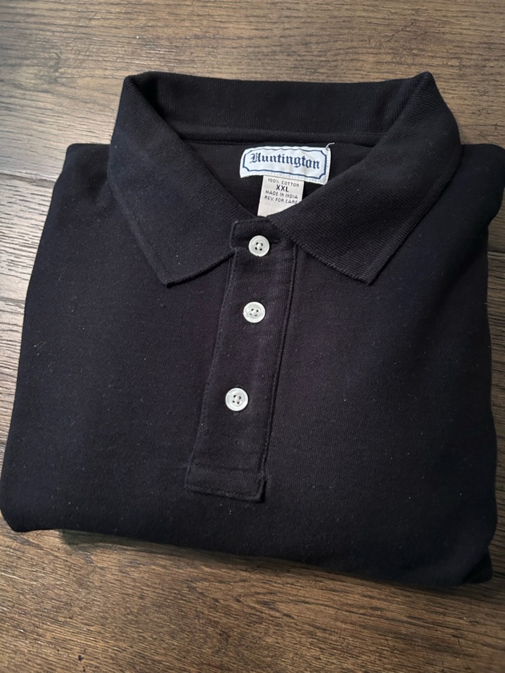 Huntington Classic Black Polo size XXL